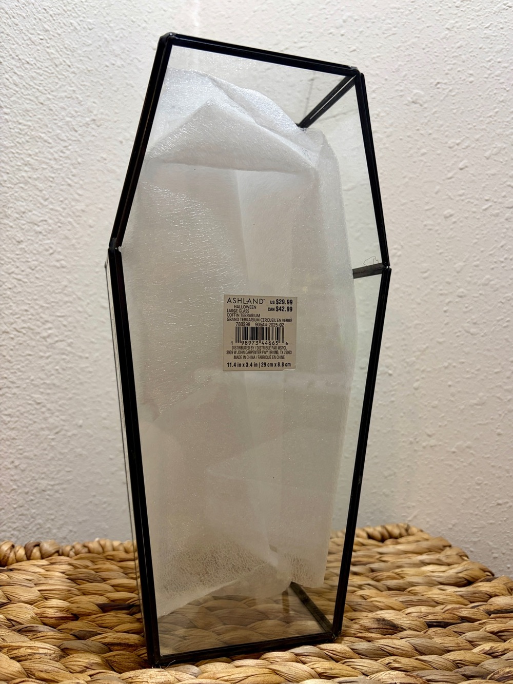 Ashland Gothic Halloween Large Glass Coffin Terrarium - Picture 4 of 6